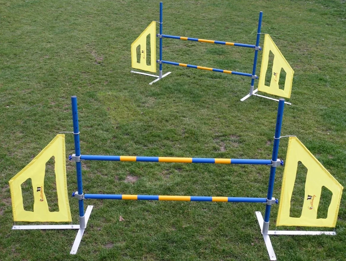 Callieway 2Stk. Agility Hürden, Dog Agi Jump ProIII“ inkl. je 2 Wurfstangen (FCI konform) auch für Cavaletti Training*