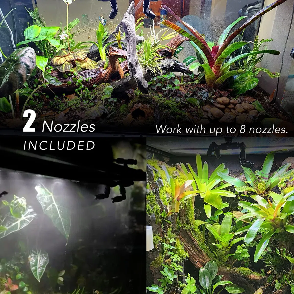 MRREPTILE Reptiliennebel, Nebelsystem für Reptilien Terrarium, Mister für Chamäleon Schildkröte Eidechse, MS200 Mister Neue Version, Tank Mister