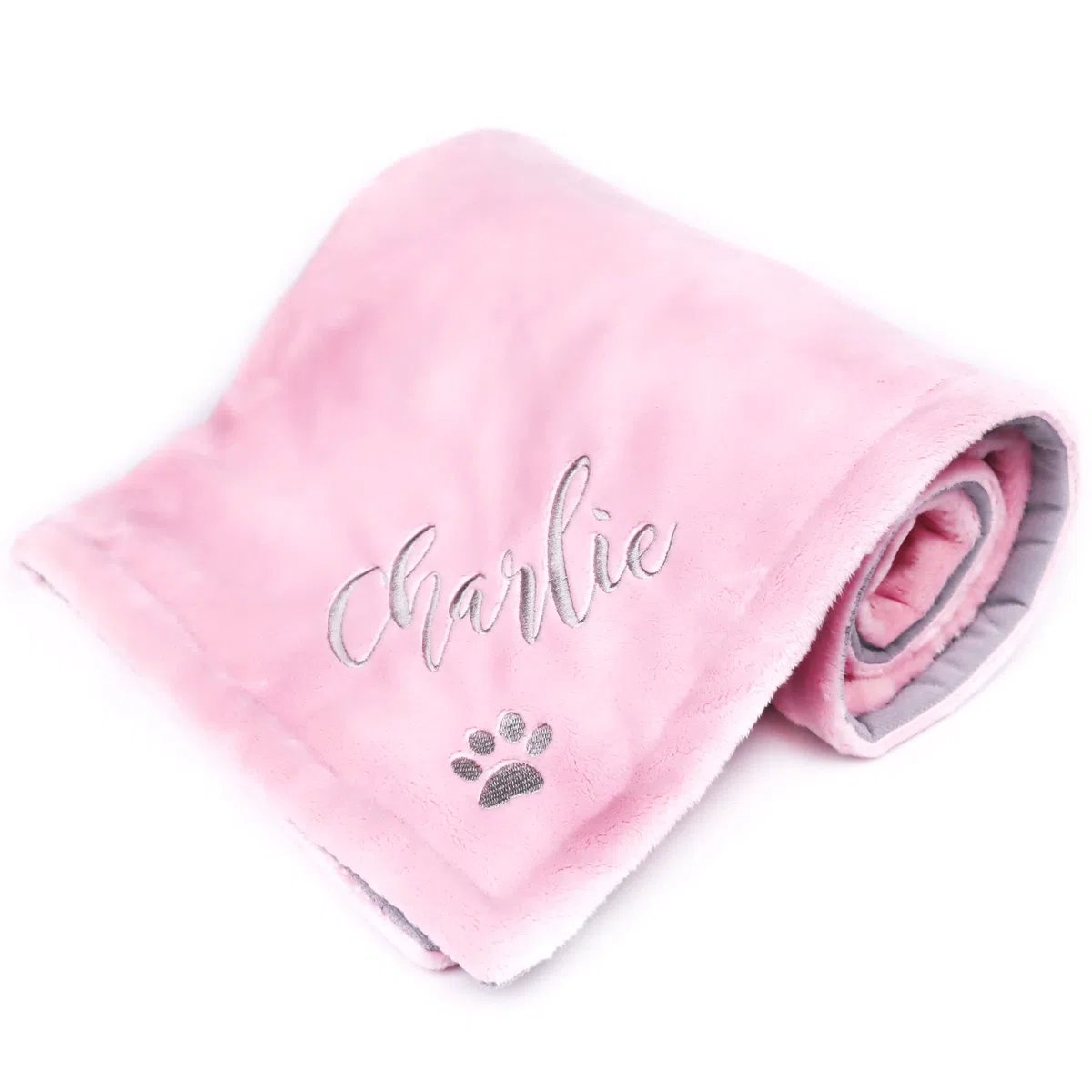 Generisch Personalisierte Hundedecke mit Namen – Premium Kuscheldecke für Hunde & Katzen – Bestickt & Gepolstert – Geschenk für Hundebesitzer, Welpen & Neue Hundeeltern (pink)