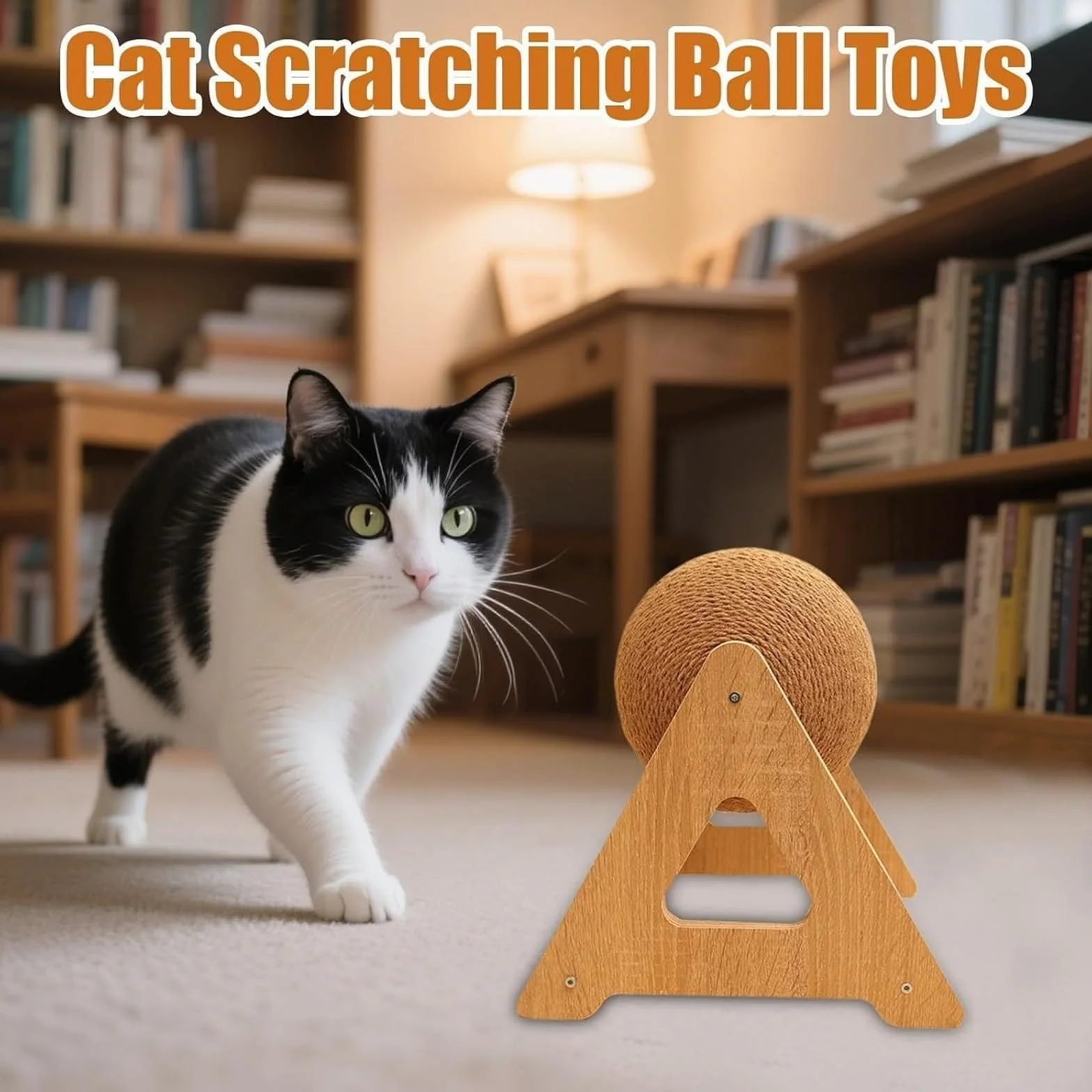 Kratzspielzeug für Katzen – Kugelbahn in 3 Größen, interaktive Kratzmatte für Kätzchen, Katzen, Kaninchen und Chinchillas, Indoor-Spielzeug(Small)