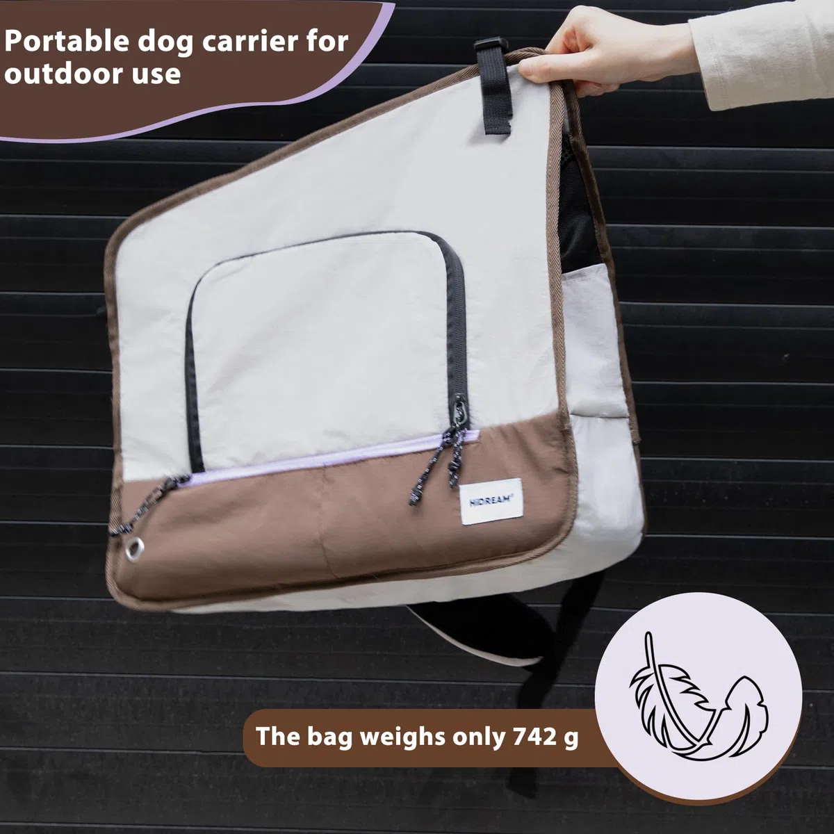 Haustier-Fronttragerucksack, verstellbar, Nylon, wasserdicht, Brusttrage für Katzen und Hunde, mit abnehmbaren Schultergurten, Belüftung vorne und Netzfenster, bis zu 7 kg