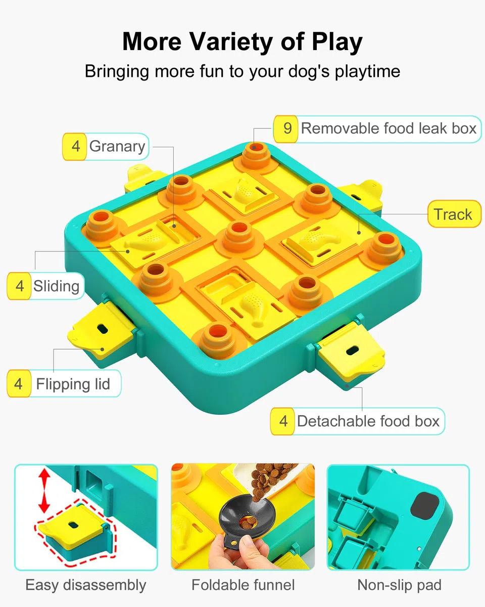 LACCEN Hundespielzeug Intelligenz, Level 3 in 1 Interaktive Hundespielzeug Puzzle für Langeweile, Intelligenzspielzeug für IQ Training Treat Dispenser Spielzeug für Große Kleine Mittlere Hunde