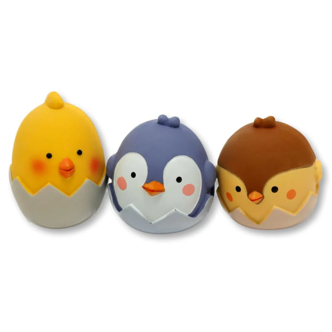 Ei Latex Hundespielzeug für kleine Hunde,Küken, Vogel & Pinguin Hundespielzeug, Quietschendes Hundespielzeug für kleine Hunde, Langlebiges Mini Hundespielzeug