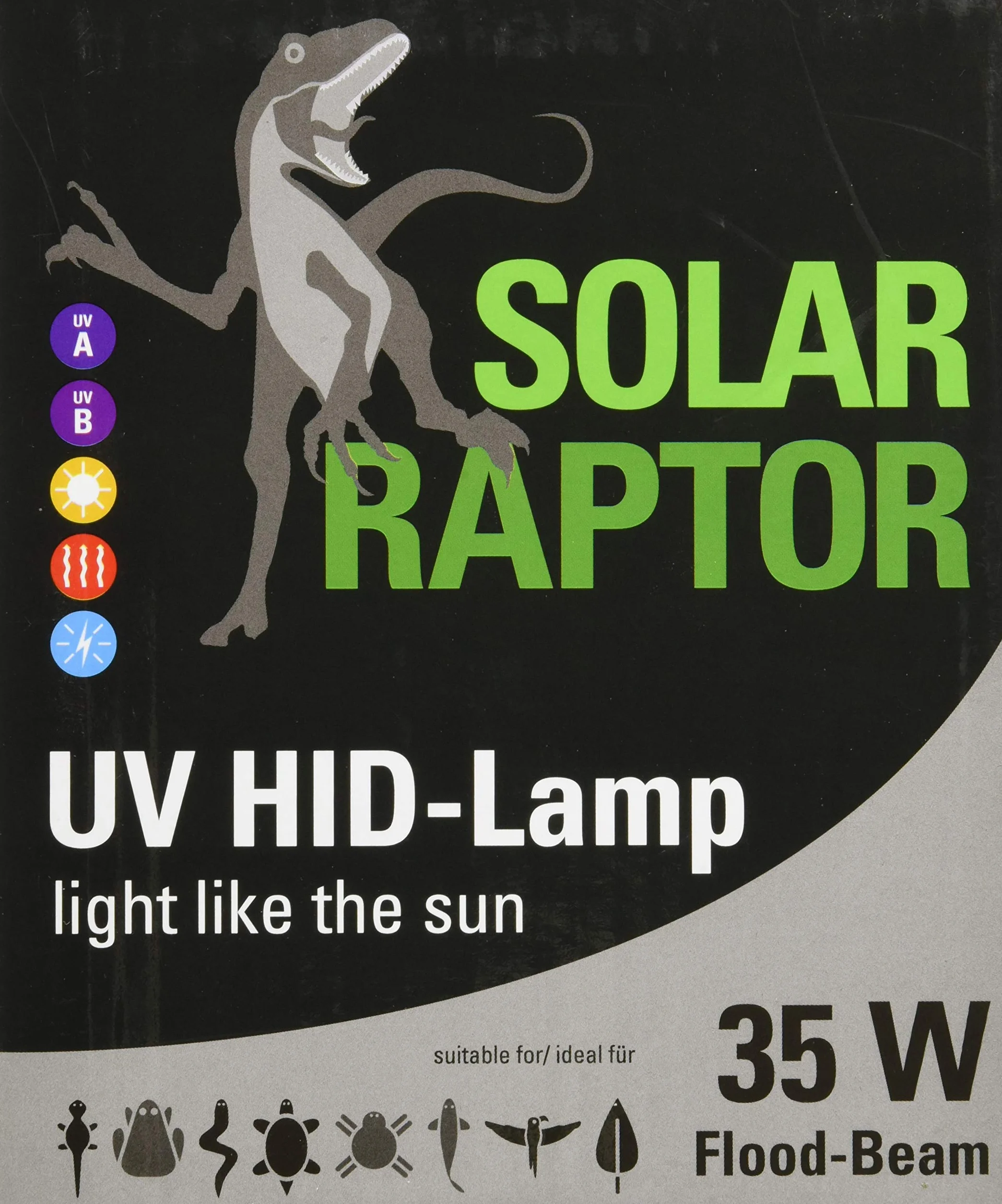 HID UV-Strahler, Metalldampflampe, Wärme & UV-Lampe für Terrarien (35 Watt/Flood)