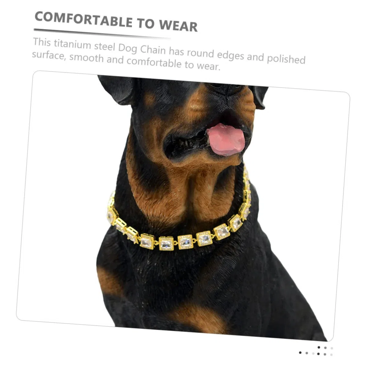 Supvox 4stücke Hundehalsband Aus Titanstahl Dekorative Hundekette Goldene Kubanische Glieder Für Kleine Und Mittelgroße Hunde Stilvolles Design Für Partys Und Besondere Anlässe