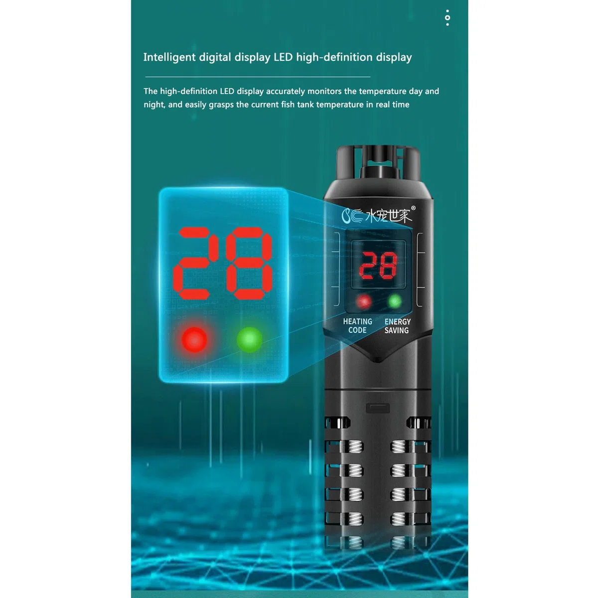 Heizung Aquarium Aquarium Heizstab Automatische Intelligente Konstante Temperatur Sparen Strom Heizstab, 100 W (100 W)