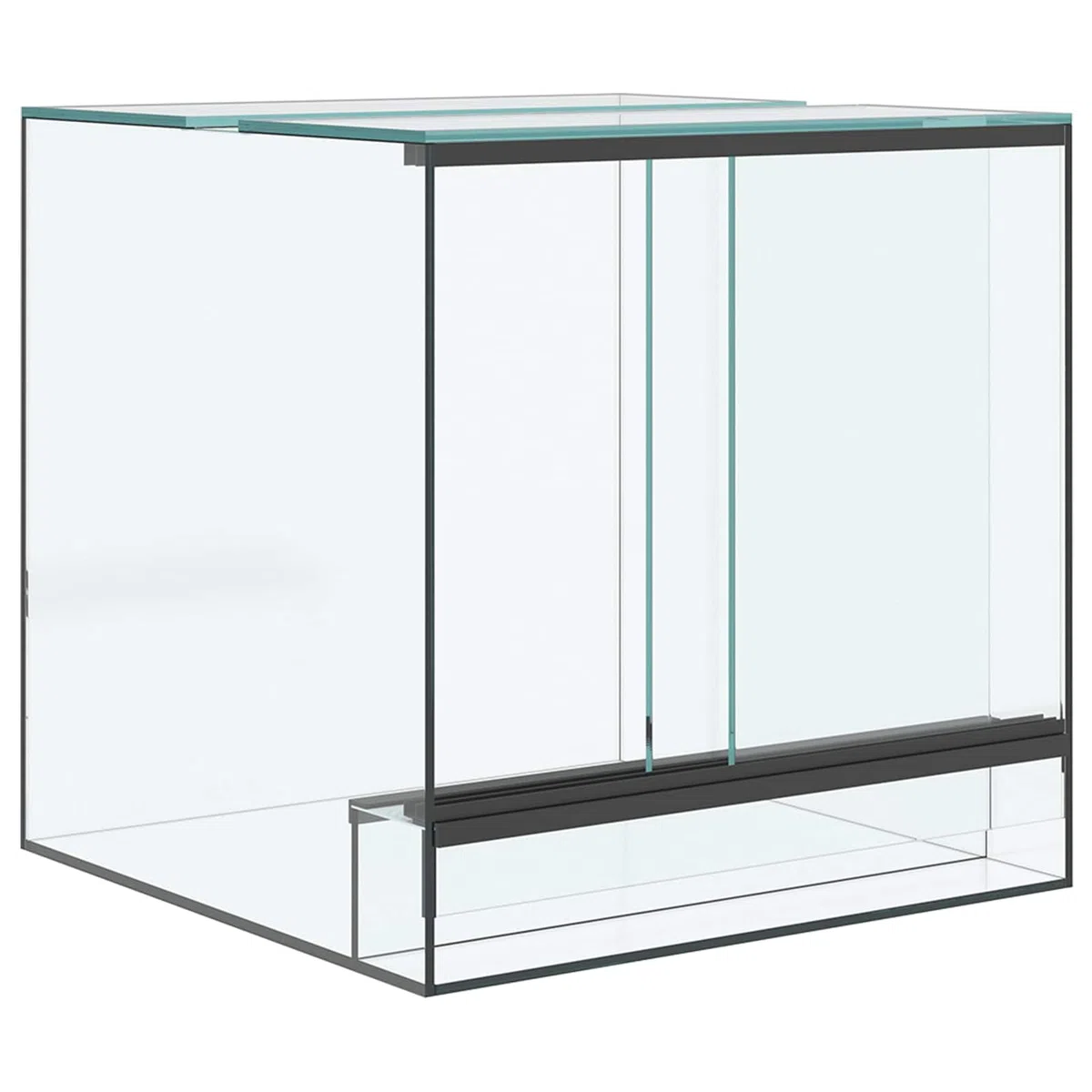 Glas Terrarium für Reptilien und Amphibien - Weiß, 30x30x30 cm - Innen & Außen Model42020387
