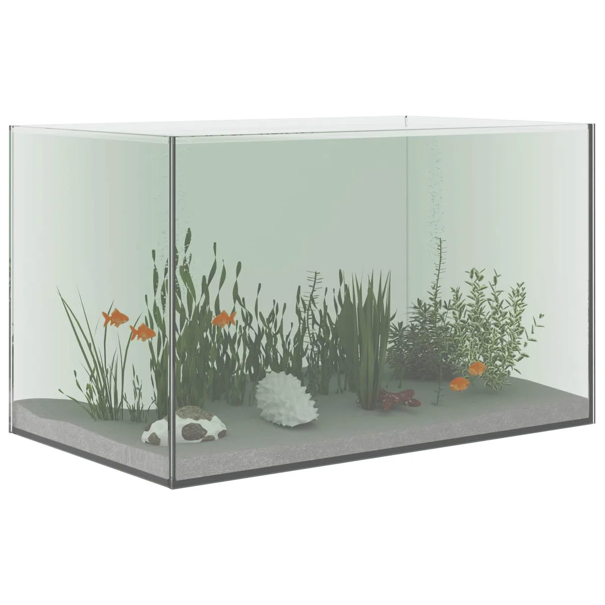 Moderne Glas-Aquarium 50x30x30 cm, transparent, für Innen- und Außenbereich Model42020382