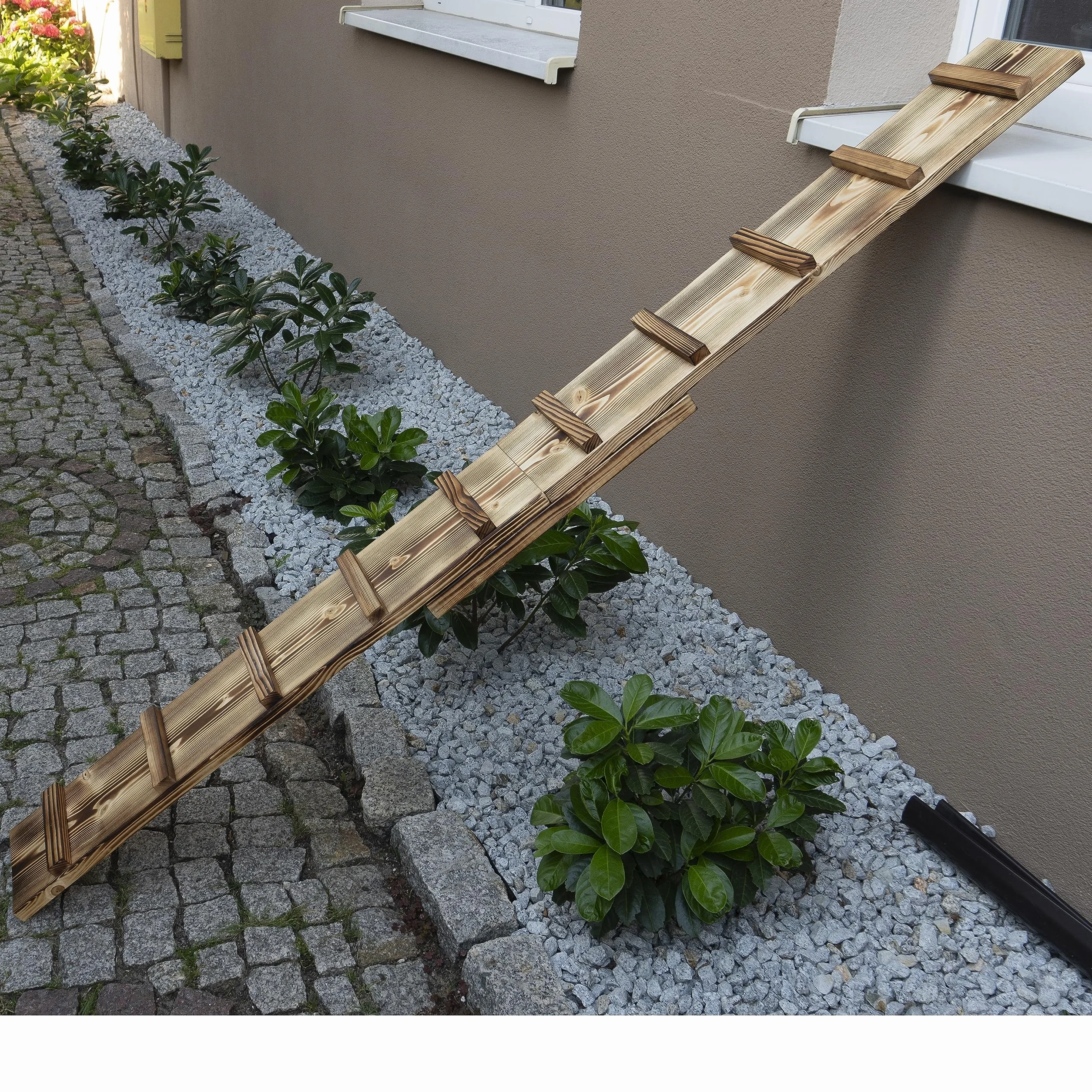Katzenleiter Katzentreppe Geflammt Katzenstufe für Balkon 4m ohne Befestigung