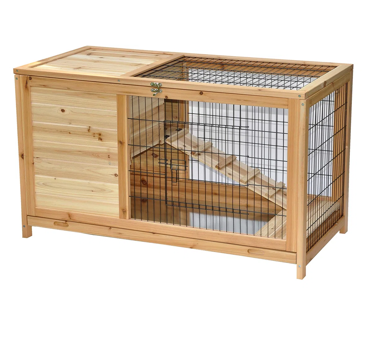 nanook Hamsterkäfig Meerschweinchen Käfig Haus Stall XXL Kleintierkäfig Nagerhaus Holz hoch etage 100 x 50 x 62 cm