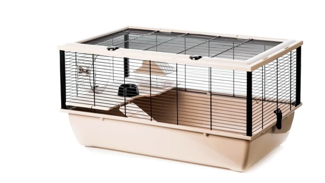Großer Hamsterkäfig für Nagetiere ca. 80 cm Hochwertig mit Holz Zubehör Nagerkäfig Haustier Kleintier