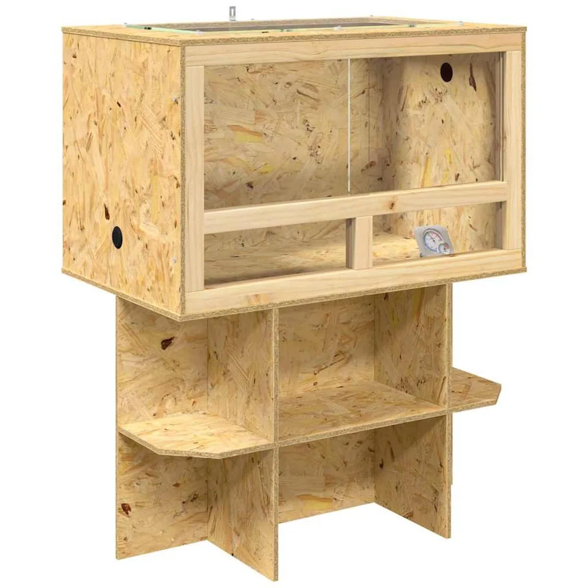 Homgoday Terrarium Braun 80 x 50 x 100 cm OSB Aquariumdekorationen Model3397886