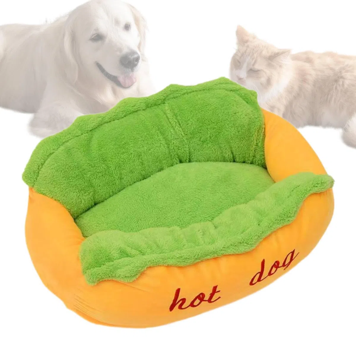 Harilla Hundebett/Zwinger, waschbar, bequem, vielseitig verwendbar, Haustiermatte für Wohnungskatzen, tragbares, warmes Winternest, Haustierbett, XL 90 X 69 X 20 cm