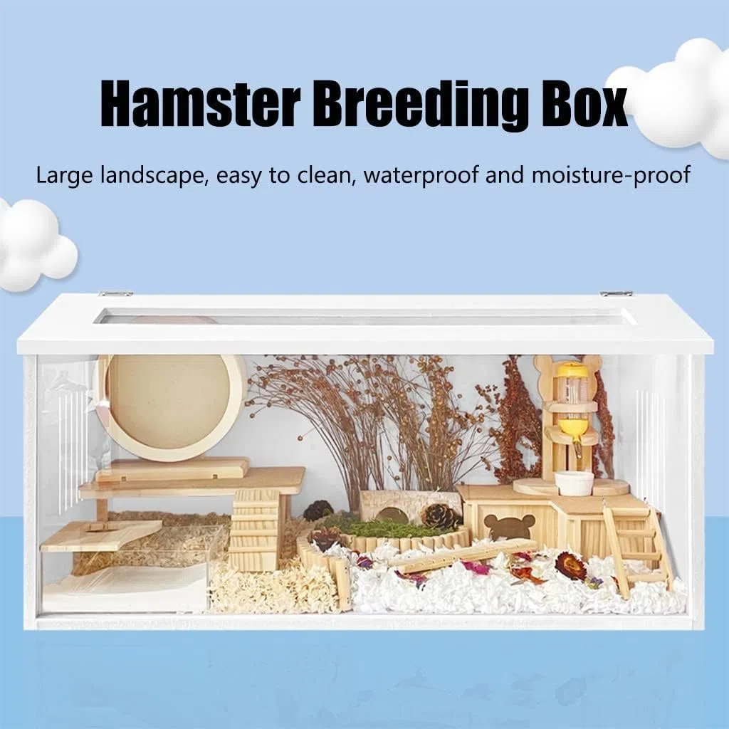 Hamster-Käfig – wasserdichtes Haus für kleine Haustiere wie Meerschweinchen, Frettchen, Chinchillas, Rennmäuse