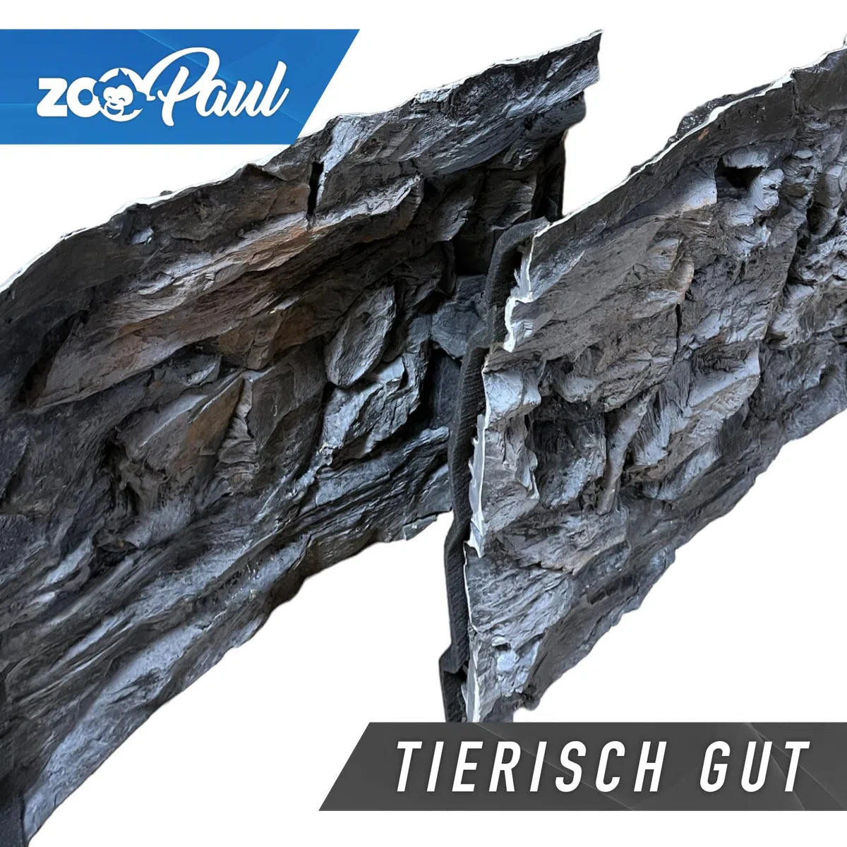ZooPaul 3D Aquarium Rückwand Struktur grau 120x60 cm