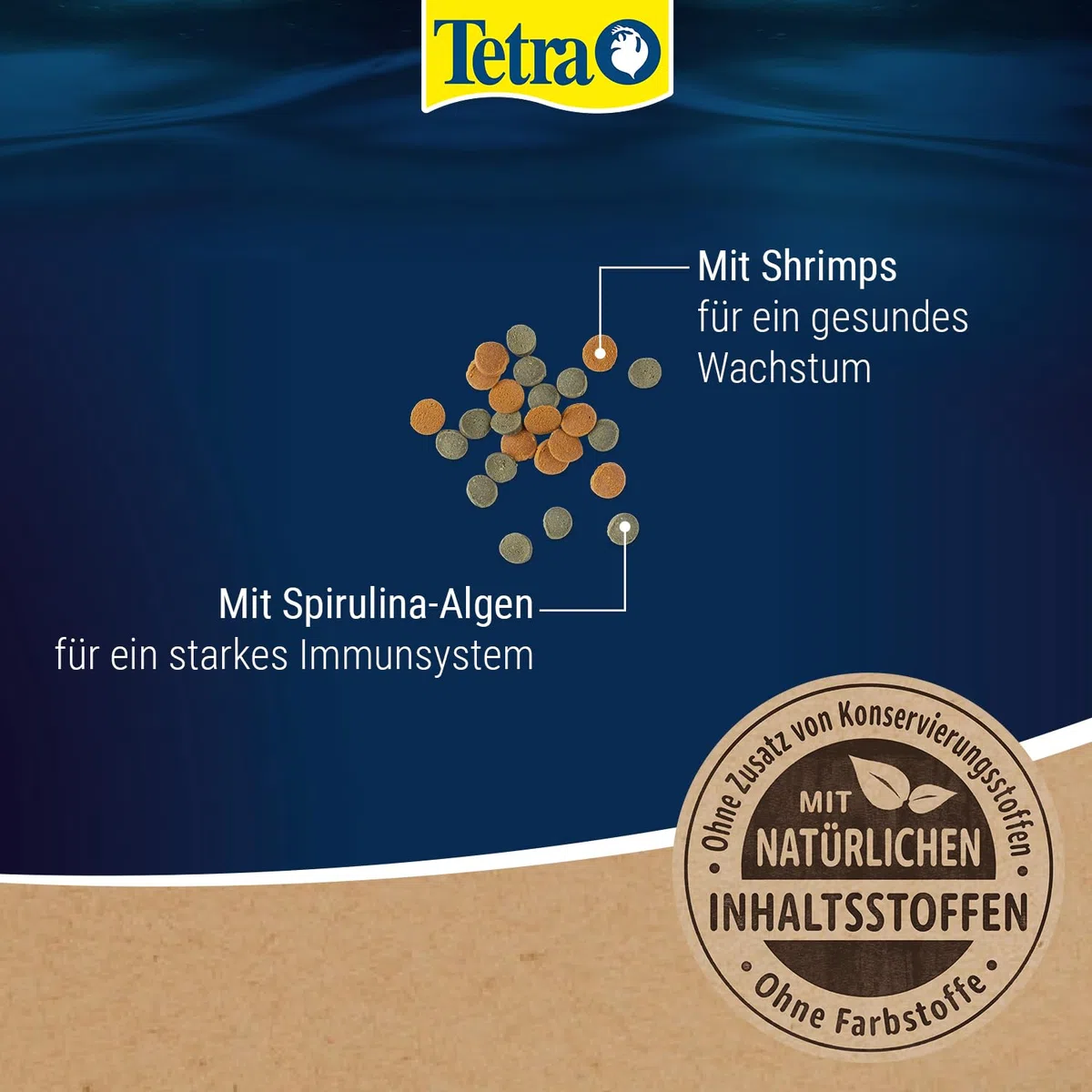 Tetra Wafer Mix - Fischfutter für alle Bodenfische (z.B. Welse) und Krebse, für gesundes Wachstum und Vitalität, 250 ml Dose