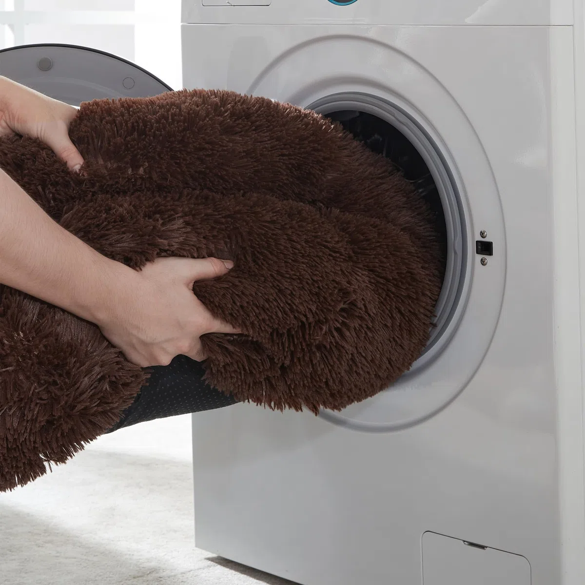 Western Home Hundebett Run, Katzenbett Flauschig, Hundekissen Kleine Hunde,Hundebett Waschbar,Hundekorb,Katzenkorb Zum Schlafen 60 cm,Dunkelbraun