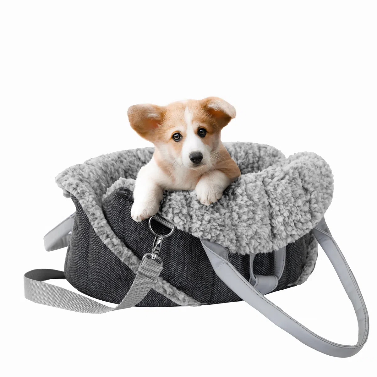 Hundetasche, Tragetuch, Tragetasche, Haustier, Transporttasche, Höhenverstellbar, Hundezubehör, Transportbox, Reise, 38x24x28 cm, Schwarz Inari