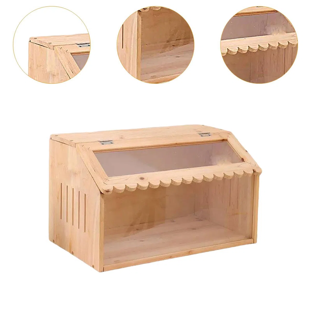 Sharplace Hühnerbruder Box Hühner Coop kleine Tiere Lebensraum Robustes Inkubator Holz Käfig für Vögel Wachteln Hamster Küken Enten, 50x30x30cm