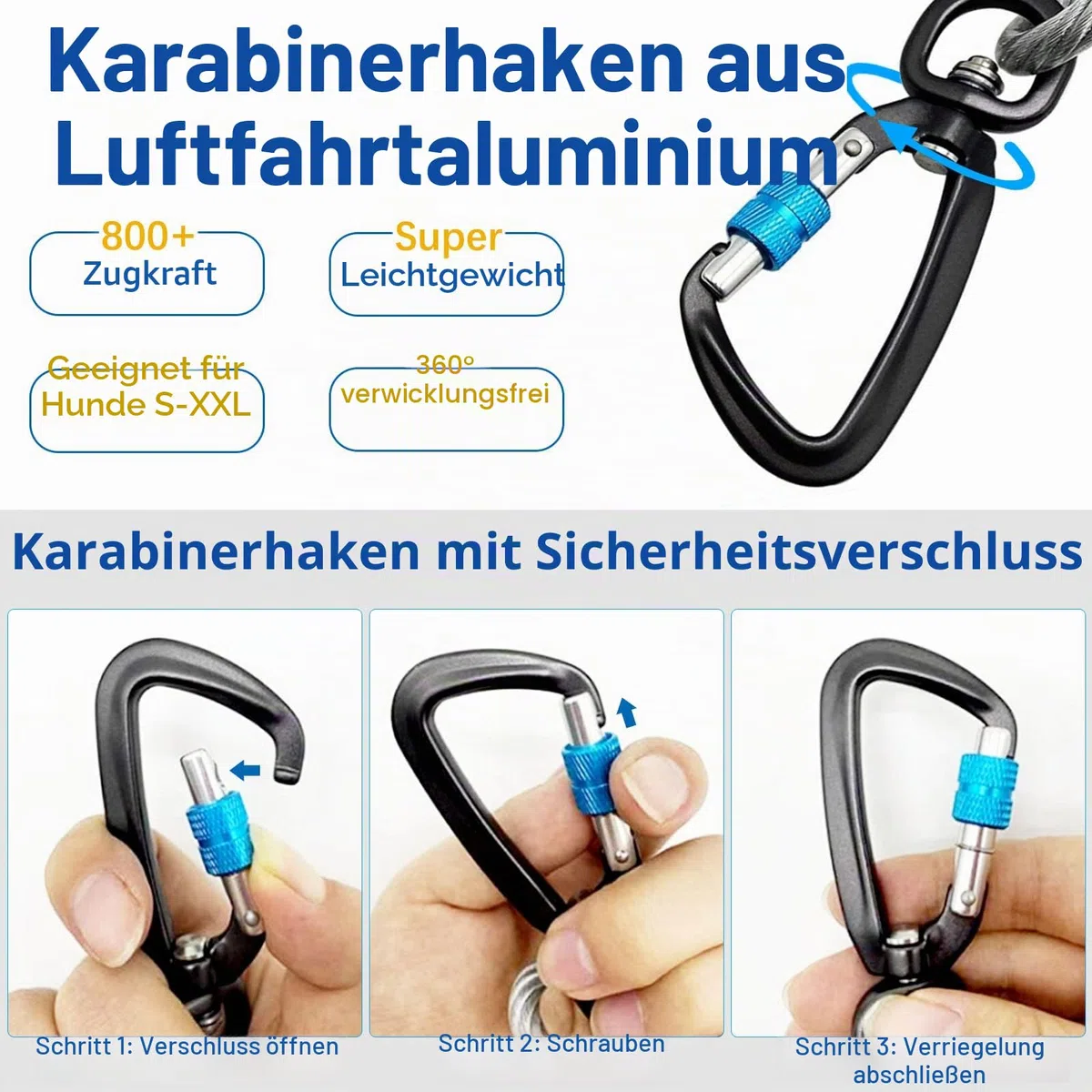 Hundeläufer für den Hof, Trolley-System für große Hunde, robuste Hundeleine, 36,6 m mit 3 m Seilzug, Laufleine für kleine, mittelgroße und große Hunde bis zu 113 kg, Laufen im Freien oder Camping