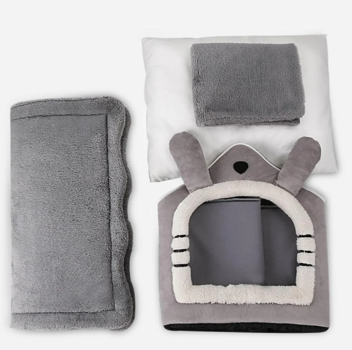 Hundekorb Hundebett Katzenbett Hundesofa Haustierbett, Weich, Lang, Plüsch, Weiß, Katzenbett, Rundes Katzenbett, Haus, Rundes Haustier-Hundebett Für Kleine Hunde, Katzennest Hundekörbchen Haustierbett