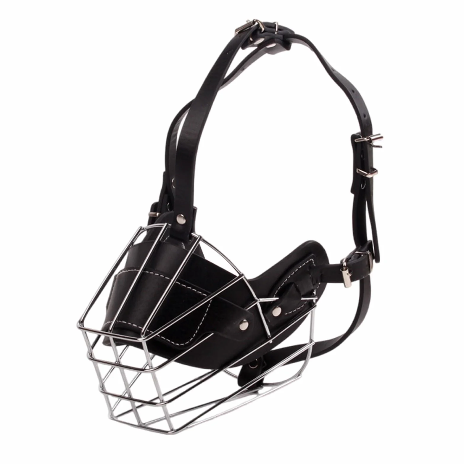 Drahtmaulkorb for Hunde, atmungsaktiv, verstellbar, humanes Design, ermöglicht Hecheln, große Atemöffnung, Abriebfest,Hundemaulkorb(Black,L)