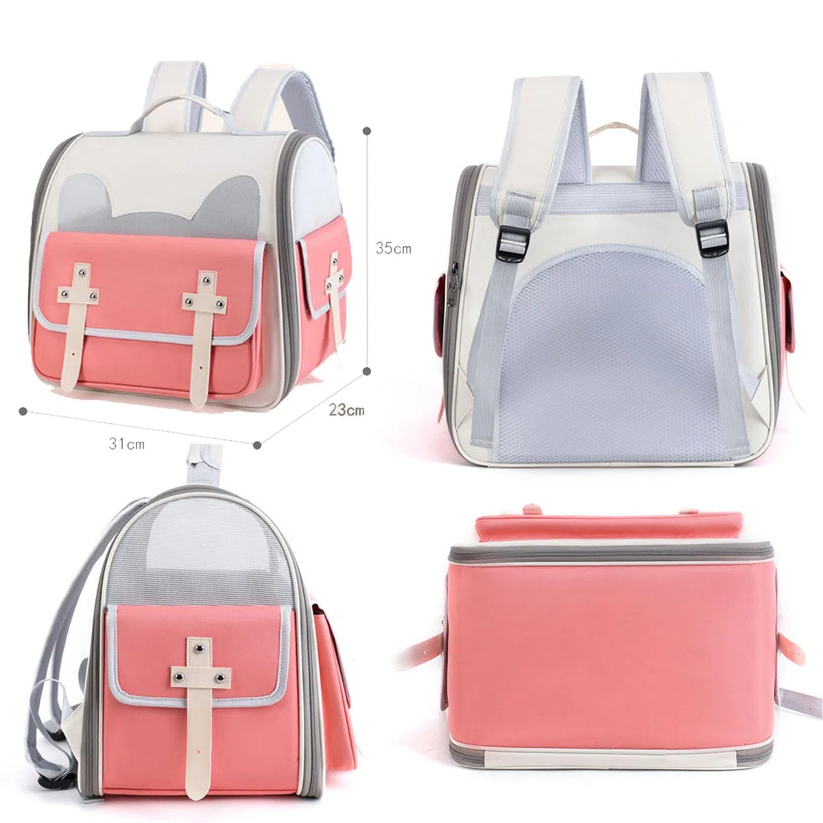 Rucksack for Katzen, Hunde, Kleintiere, tragbarer Reiserucksack for Haustiere, belüftetes Design for Reisen, Wandern, Camping, Grün,Haustierrucksack