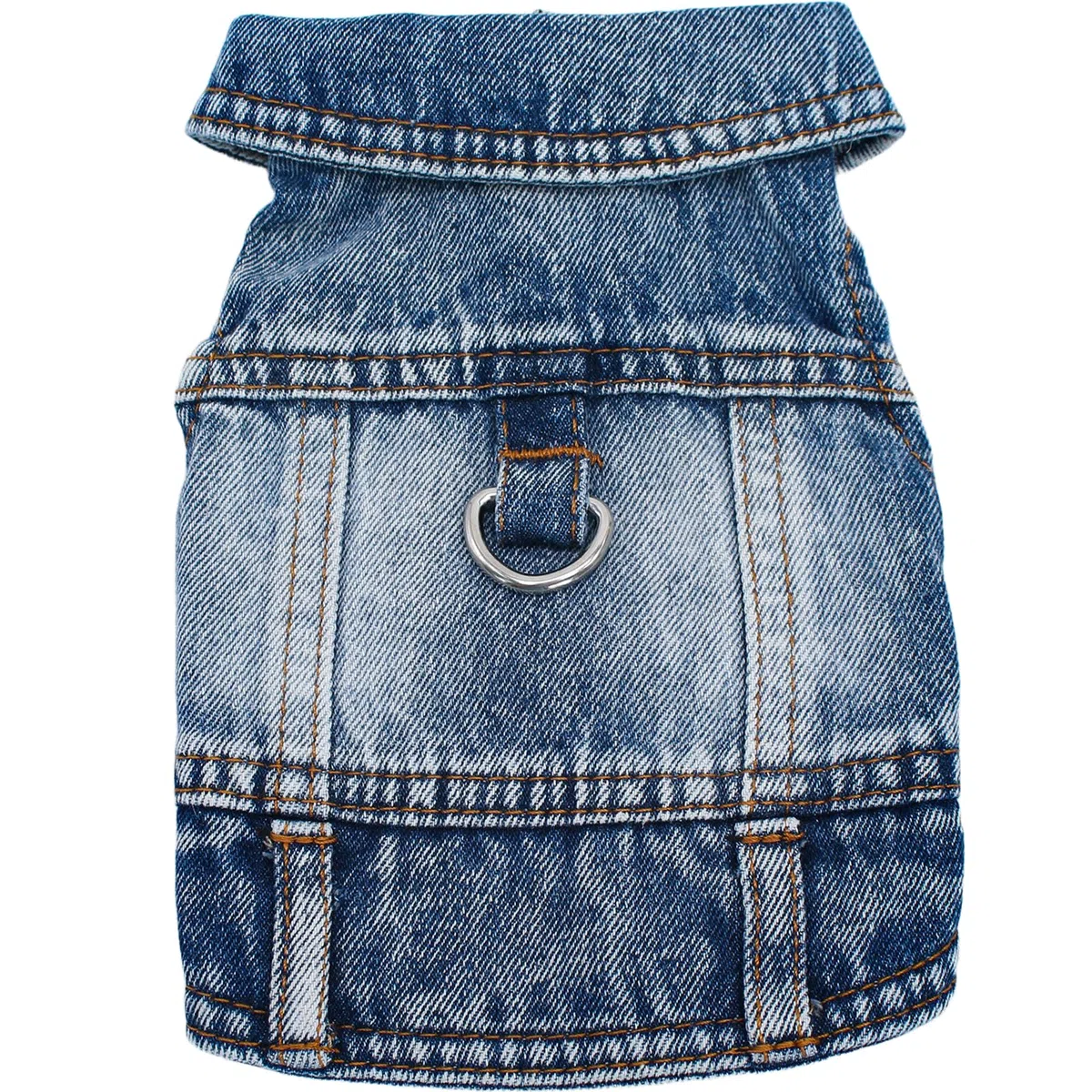 Hunde-Jeansjacke Hundejacke, Cooler Blauer Jeansmantel für kleine, mittelgroße Mädchen, Jungen, Welpen, Kleidung, Komfort-Reversgeschirr, Weste mit D-Ring für Leine