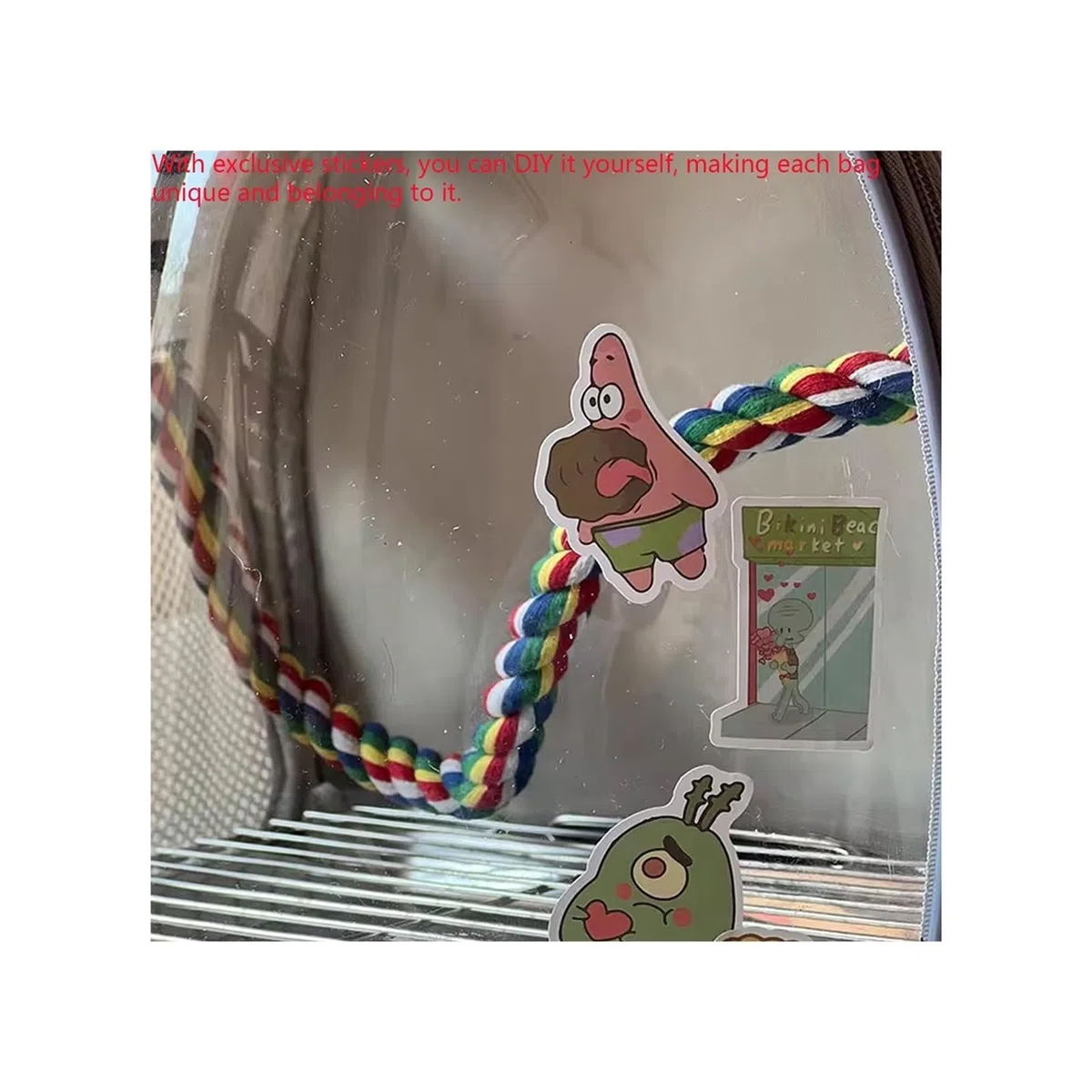 Rucksack für Papageien, Vogelkäfig, doppelte Schulter, transparent, Outdoor-Tasche, atmungsaktives Design für bequemen Papageientransport