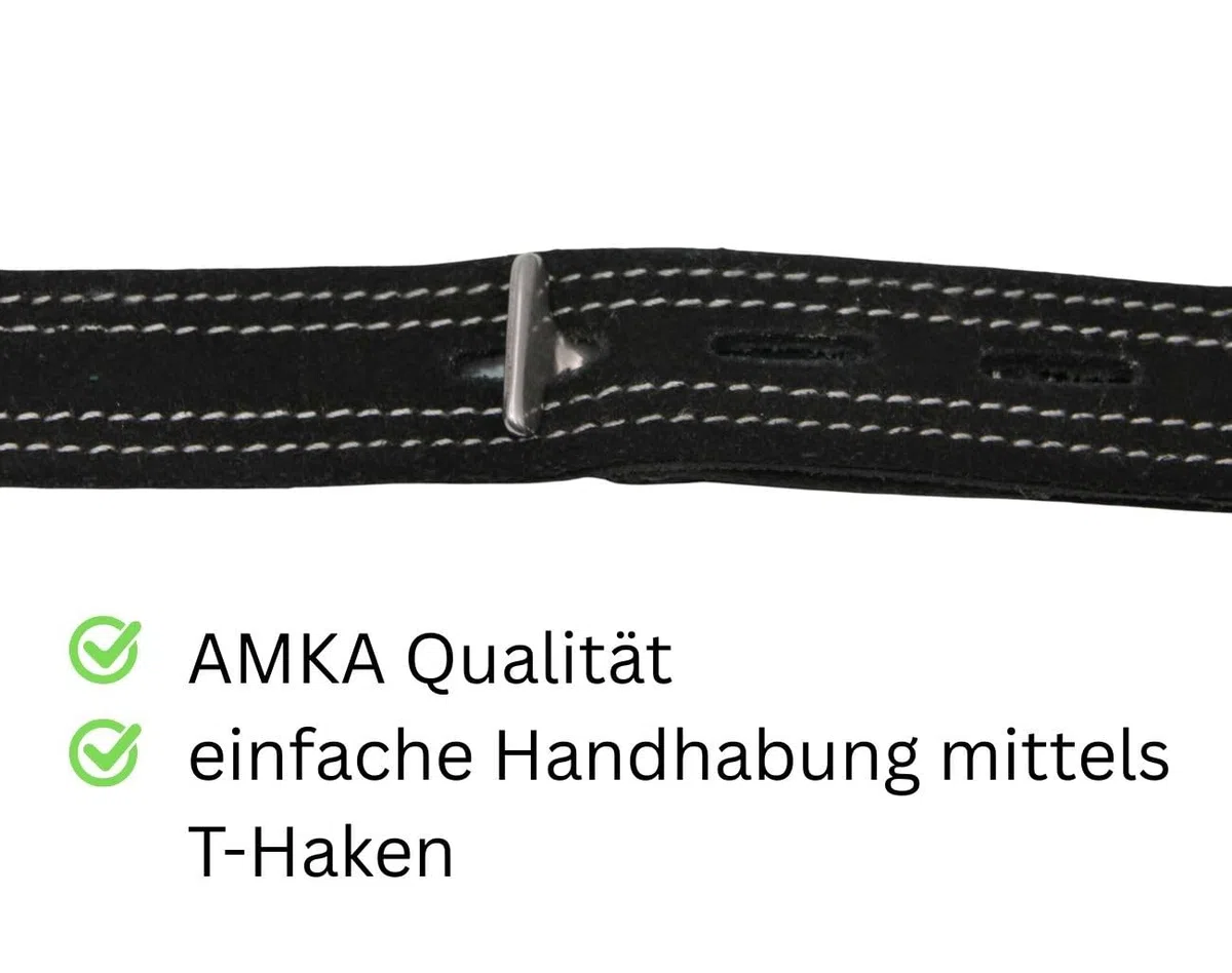AMKA Mono Steigbügelriemen mit T-Haken extra breit = ca. 2,8 cm