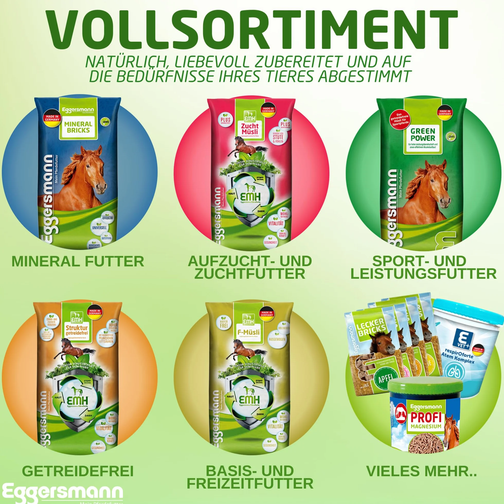 Eggersmann EMH Senior Müsli 20 kg Sack – Pferdemüsli für alte Pferde – Zur Vorbeugung von Substanzverlusten mit Selen – Natürliches Eggersmann Pferdefutter