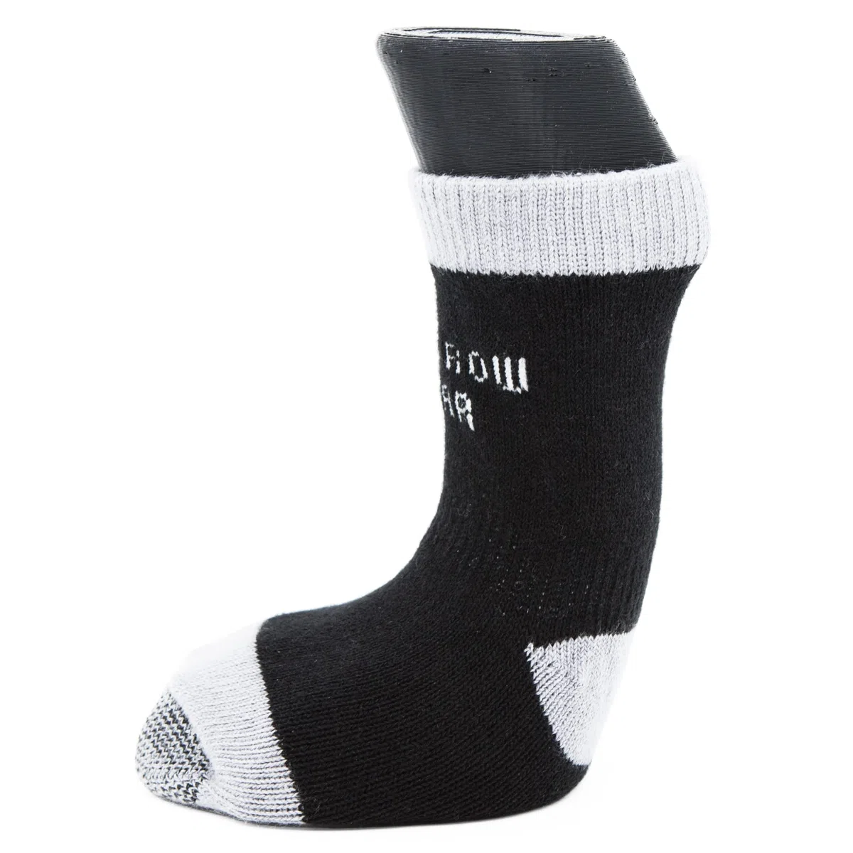 Leistung Paws 11-04 Medium Traction Dog Socken in Schwarz und Grau