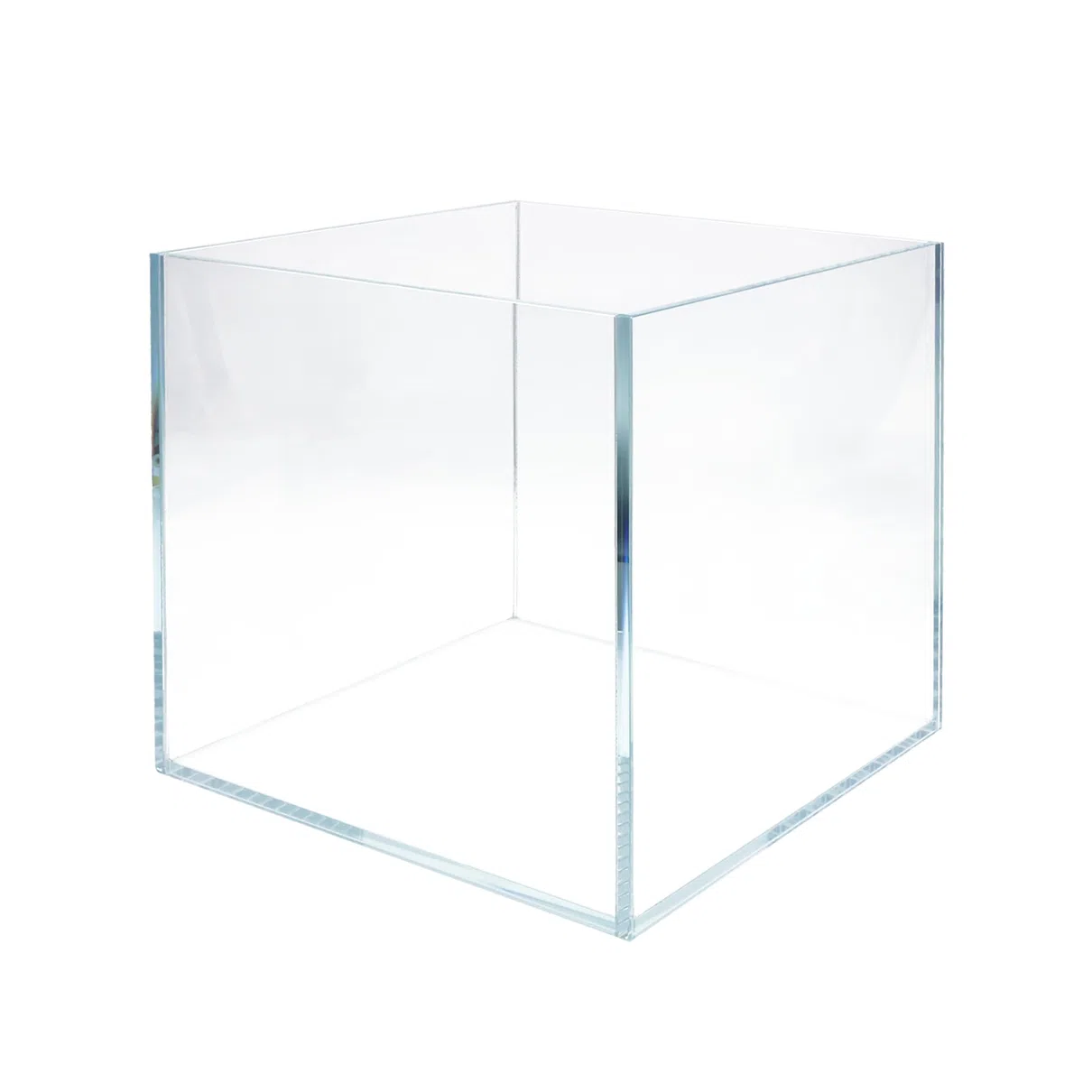 Aquarium 64L Weißglas 40x40x40 cm Glasbecken stoßfest verklebt 6mm diamantgeschliffene Kanten