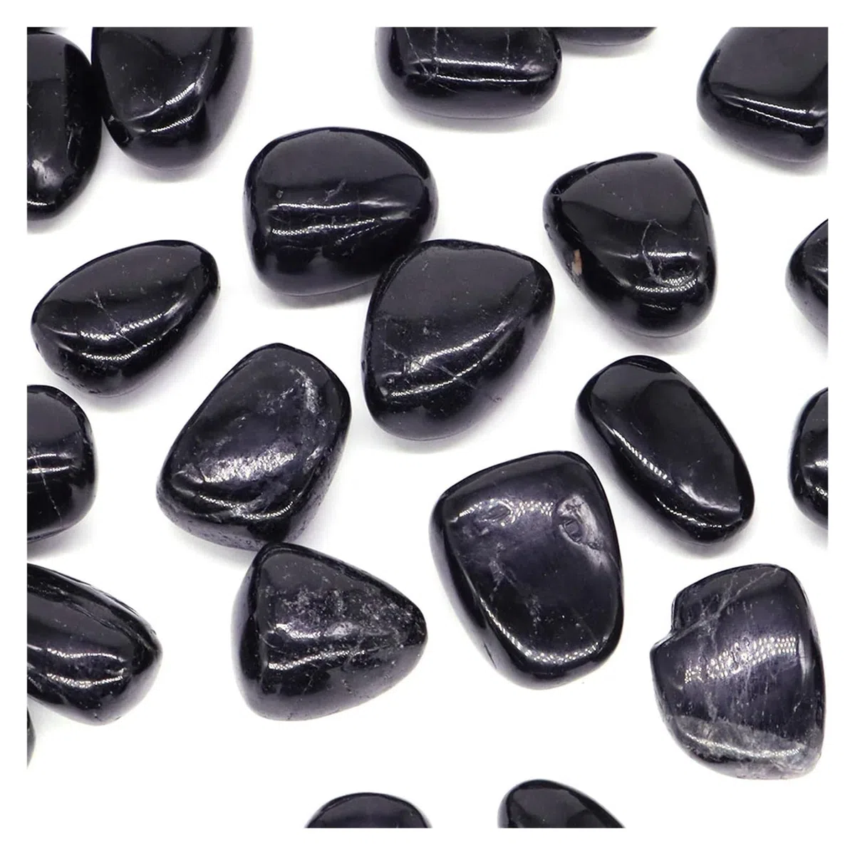 Aquariumkies Steine, Aquarium-Kiessteine, schwarzer Turmalin, Kristallmineralien, Edelstein, Reiki, getrommelt, 50–1000 g(1000g)