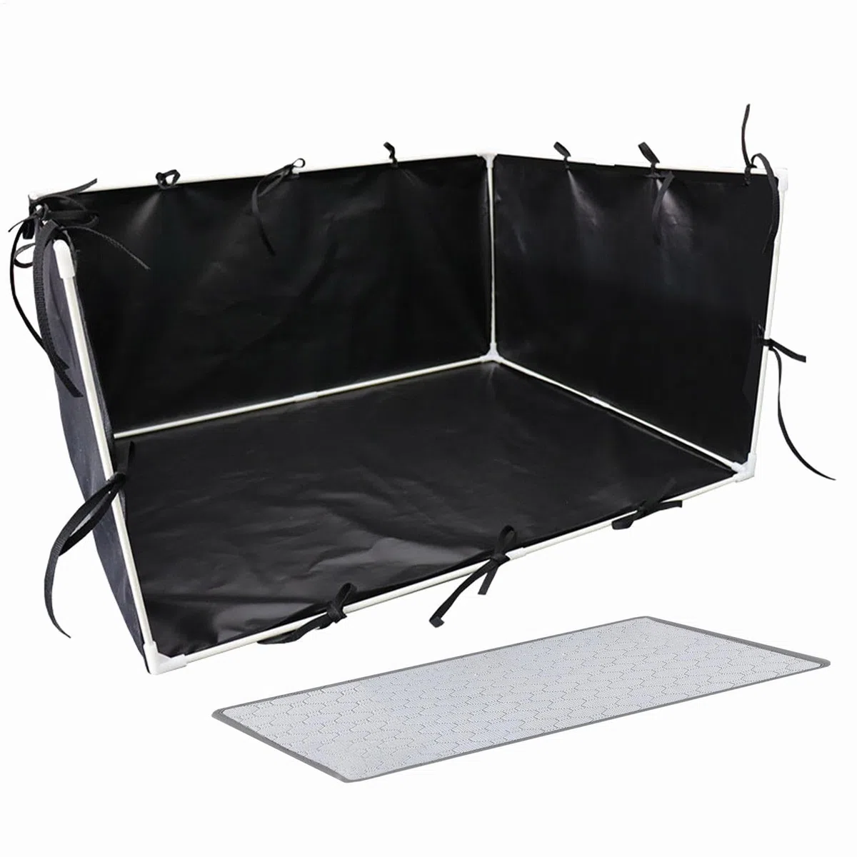 Hundepee -Pad -Halter, Hund Splash Box Guard - Welpen -Toilettenzaun, einfache saubere tragbare Urinpolsterzaun wasserdichtes 600D -