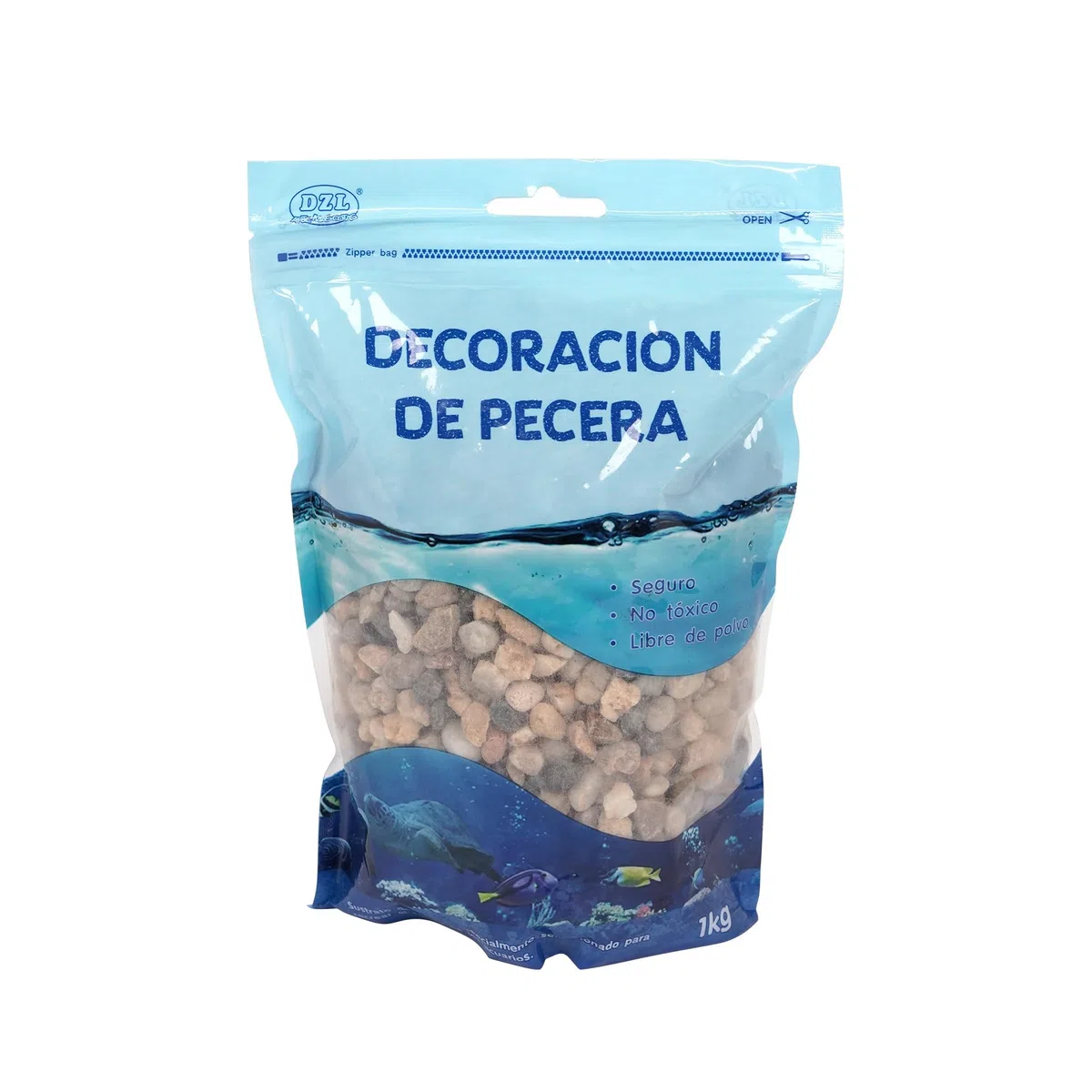 SMELL & SMILE Aquarienkies, Naturstein, dekorativ für Süß- und Meerwasseraquarien, natürliches Substrat zur Dekoration des Hintergrunds, 1 kg (braun-schwarz, 6-9 mm)