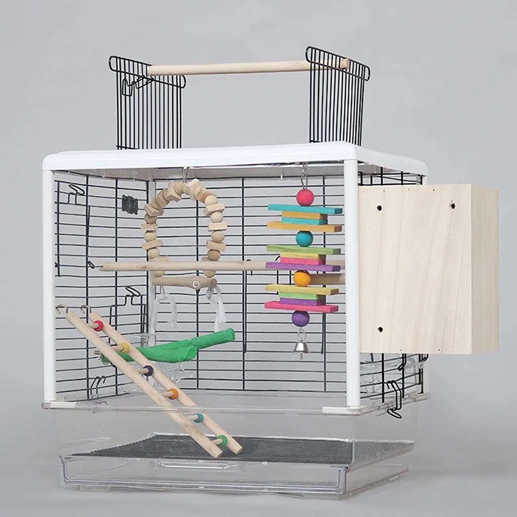 Käfig Für Den Haushalt, Großer Vogelkäfig, Interaktiver Metall-Papageienkäfig Mit Zuchtbox Und Vogelkäfig, Verwendet Für Myna-Papagei, Kanarienvogel, Liebesvogel, Schwarzer Wind, Papageien-Vogelkäfig