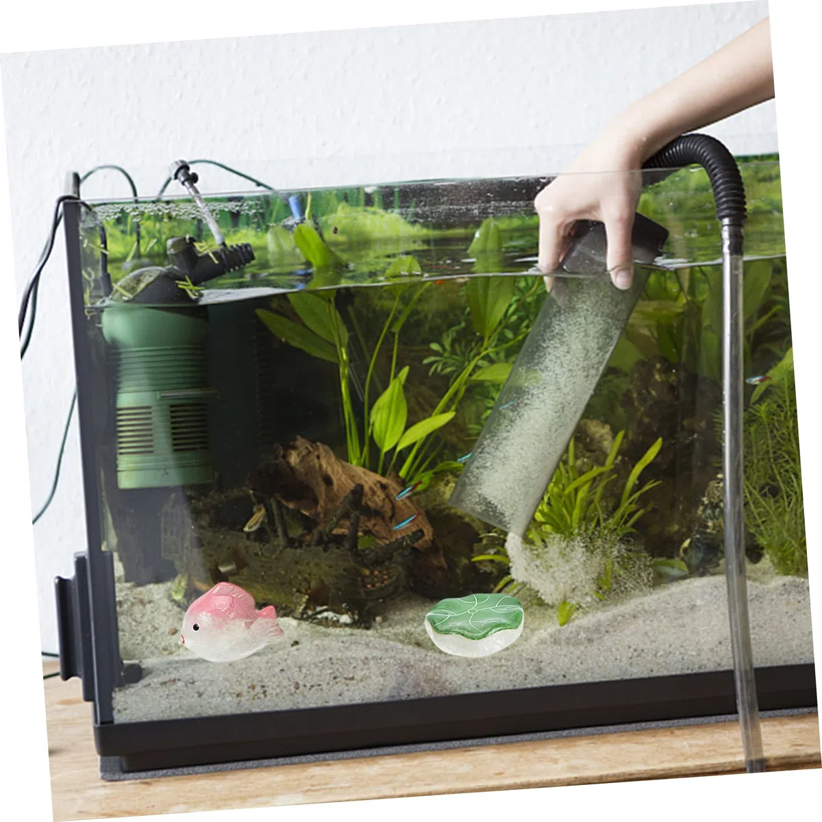 BESPORTBLE 15stücke Handgefertigte Keramische Aquarien-Dekoration Schwimmende Ornamente Für Fischbecken Farbenfrohe Keramik-deko Für Indoor Und Outdoor-Gestaltung
