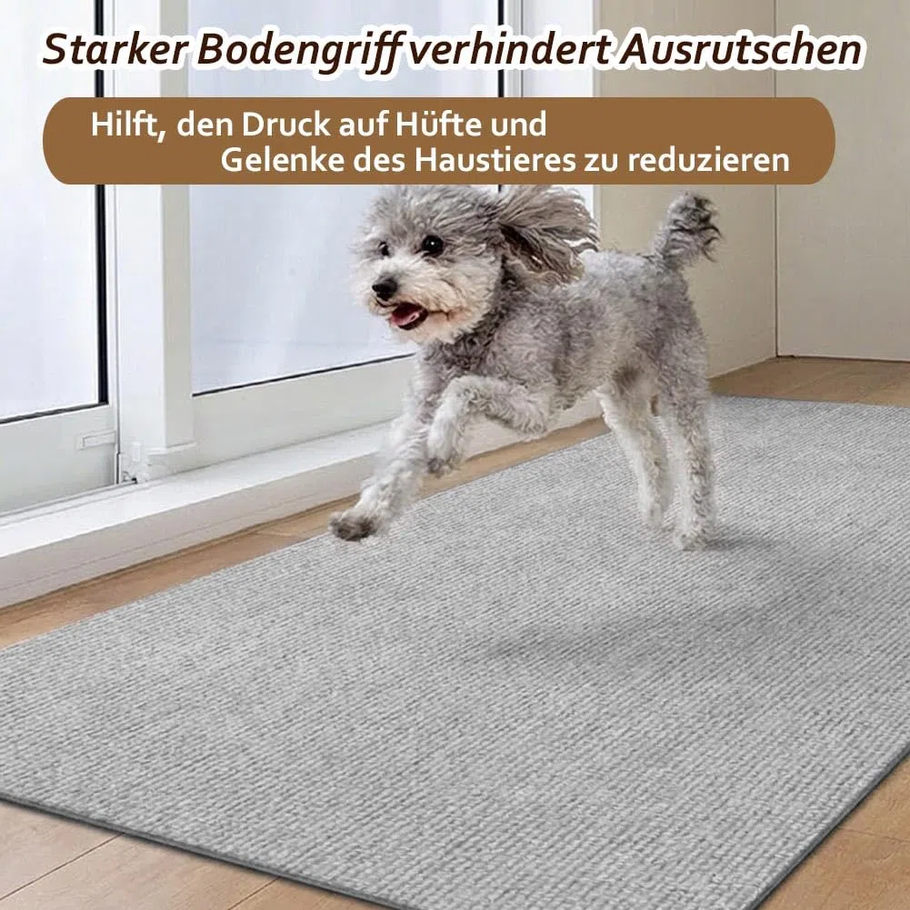 Katzenklo Hundeklo Matte für Zuhause 60x90cm rutschfeste wasserdichte Unterlage geruchsabsorbierend schützt Böden maschinenwaschbar, zuschneidbar grau