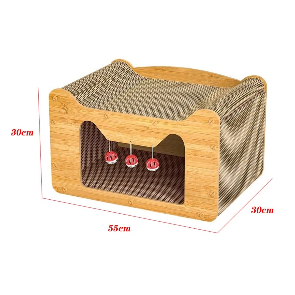 kratzmatte Verschleißfestes Wellpapier, Katzenstreu, Katzenkratzbrett, Katzensofa, universelles großes Sofa, Haus, Haustierspielzeug kratzbrett für Katzen(50cm)