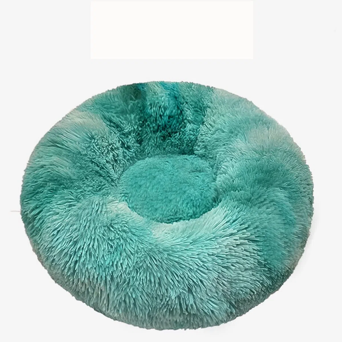 Beruhigendes Hundebett, Anti-Angst-Hundebett, Plüsch-Donut-Hundebett für kleine Hunde, weiches, flauschiges, bequemes Hundebett aus Kunstfell, waschbares kuscheliges Haustierbett, Durchmesser 81 cm