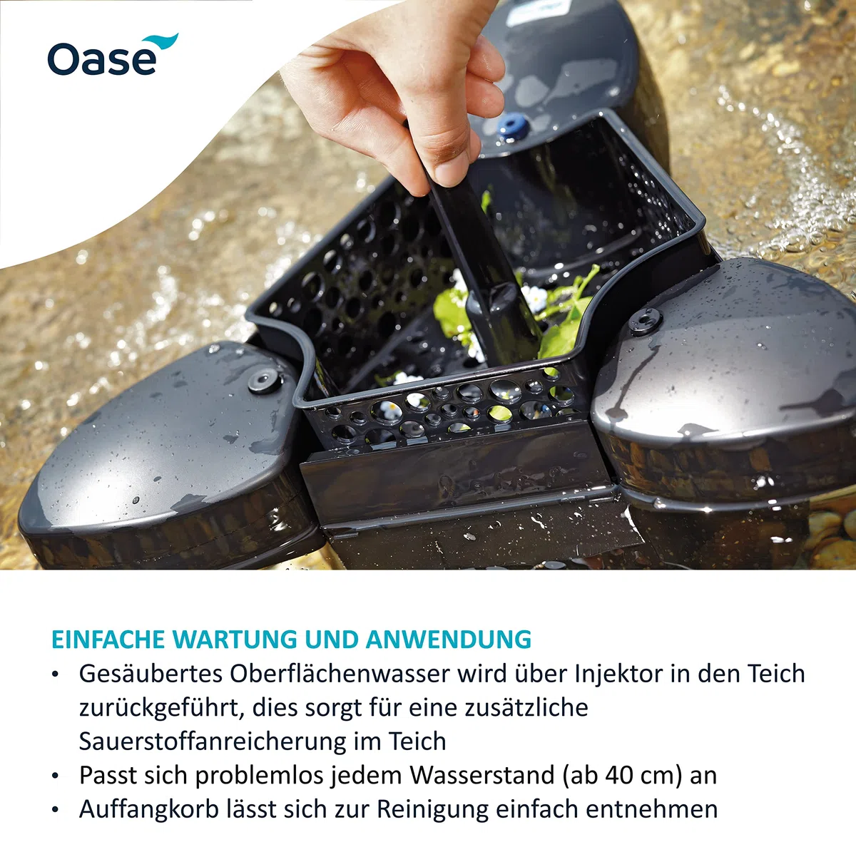 OASE SwimSkim 25 Oberflächenabsauger Skimmer Teichreinigung max. 25 m²