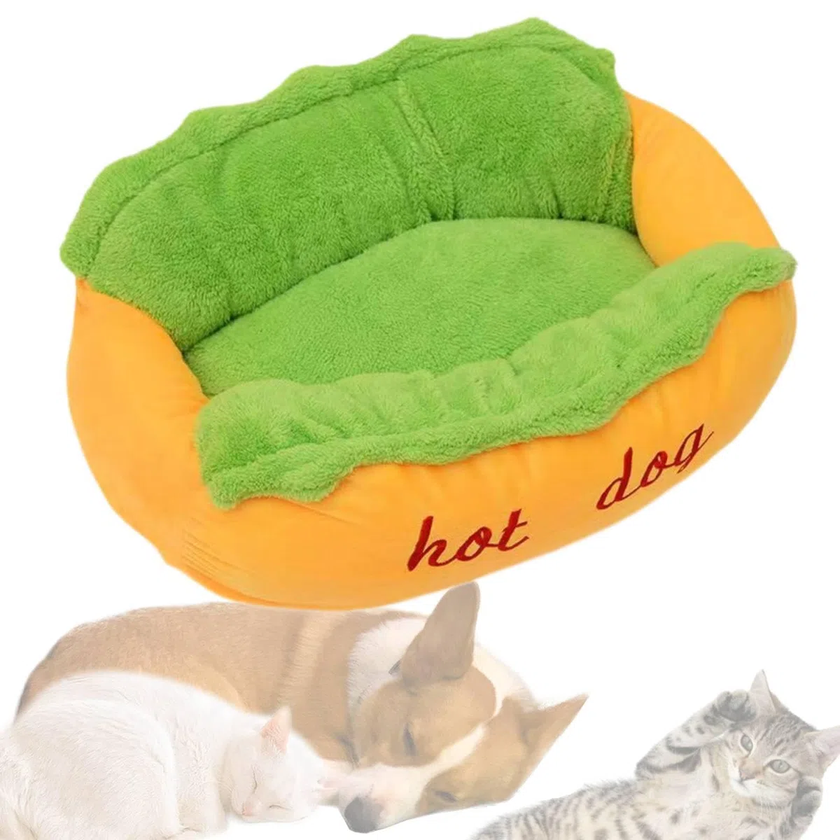 Harilla Hundebett/Zwinger, waschbar, bequem, vielseitig verwendbar, Haustiermatte für Wohnungskatzen, tragbares, warmes Winternest, Haustierbett, XL 90 X 69 X 20 cm