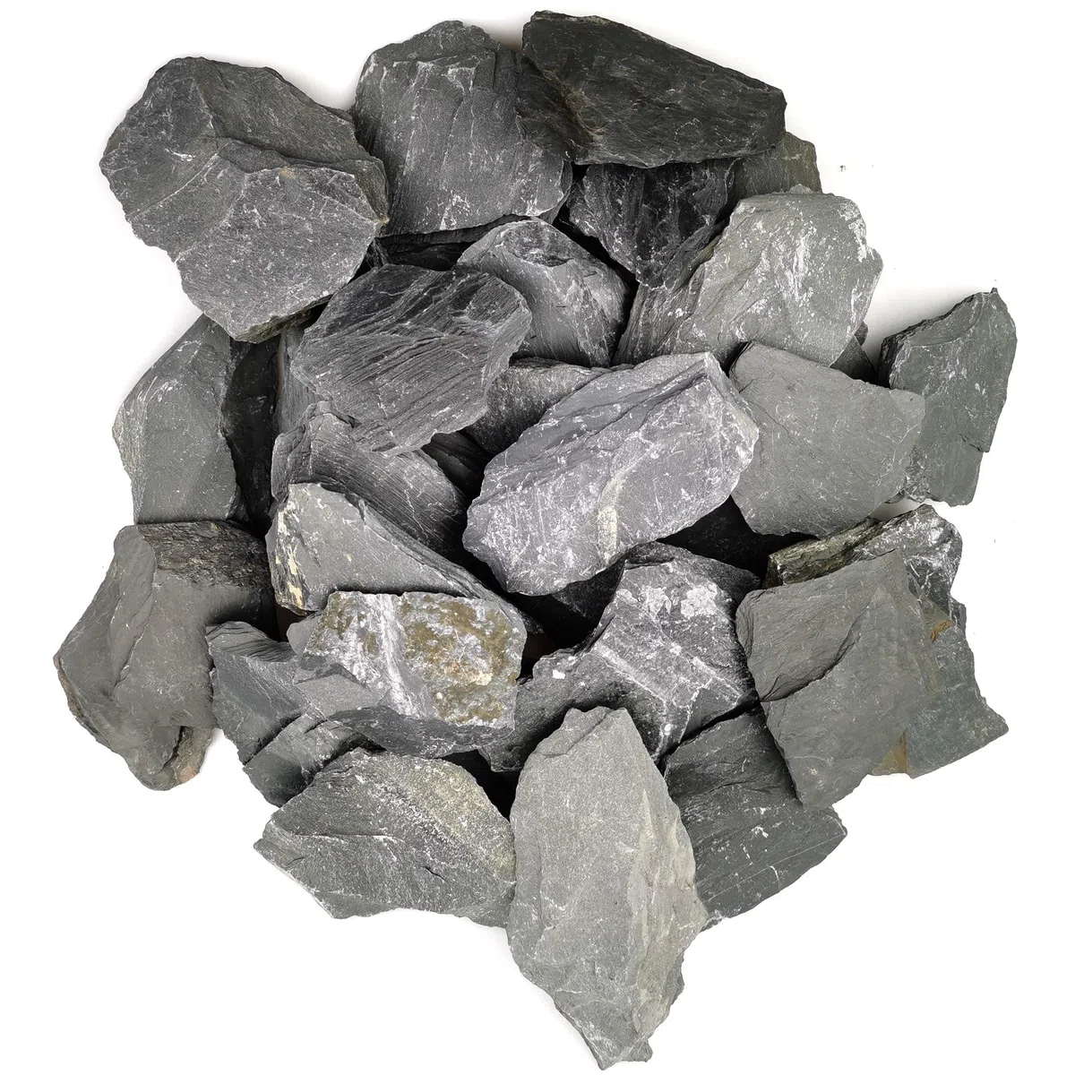 Voulosimi Naturschiefer-Steine 2,5 bis 7,6 cm schwarzer Stein – (4,5 kg) perfekte Steine für Aquarien, Landschaftsbau, Aquariumdekoration, Amphibiengehege