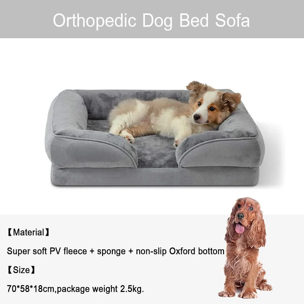 Orthopädisches Hundebett kleine Hunde - Hundesofa mit Memory Foam, gemütliches Hundecouch Hunde Bettchen mit abnehmbarem waschbarem Bezug